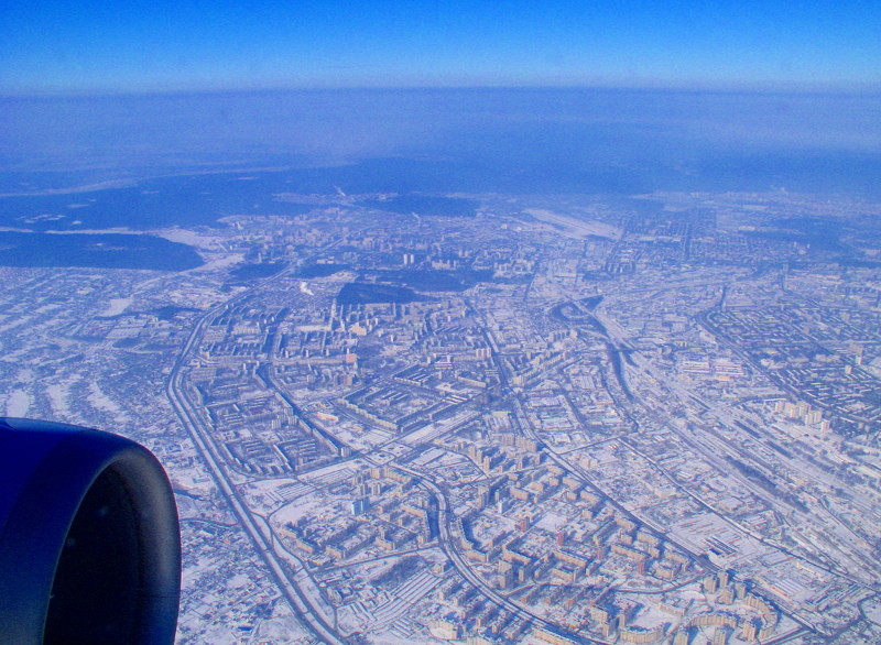 Outskirts of Kyiv Ukraine from 5000 feet up photo elenameg.com