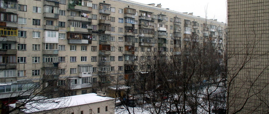 View from Elena and Meg's kitchenette window in Kyiv, photo elenameg.com